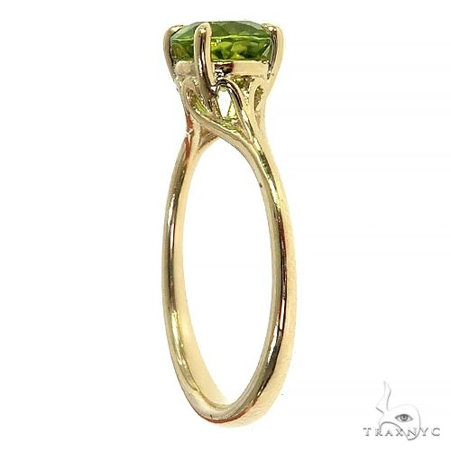 14K Gold Peridot Solitaire Engagement Ring 66426 - Image 2