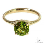 14K Gold Peridot Solitaire Engagement Ring 66426 - Image 3