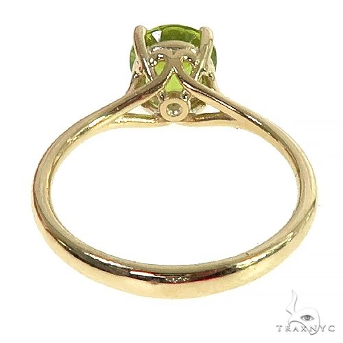 14K Gold Peridot Solitaire Engagement Ring 66426 - Image 4
