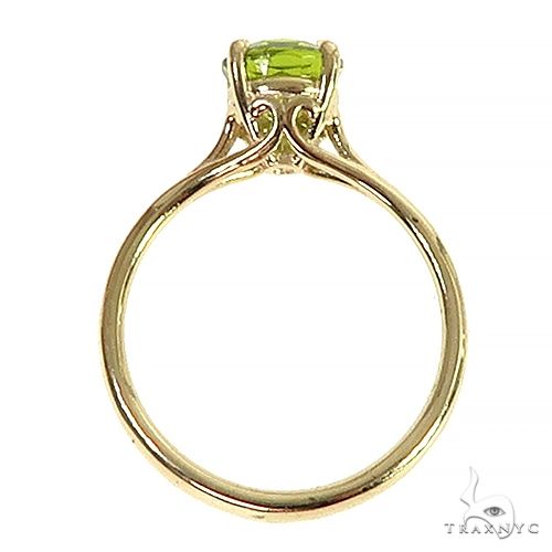 14K Gold Peridot Solitaire Engagement Ring 66426 - Image 5