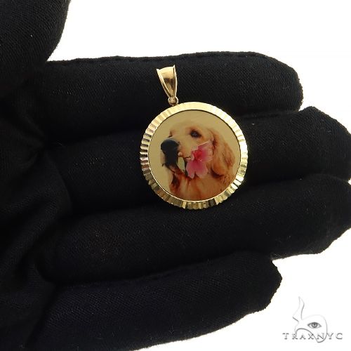 14K Gold Photo Pedant 25mm 69137 - Image 6