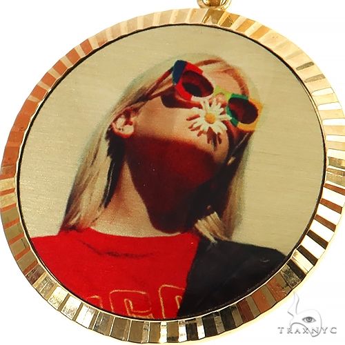 14K Gold Photo Pedant 30mm 69138 - Image 3