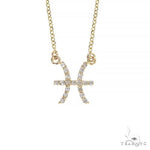 14K Gold Pisces Diamond Necklace 66715 - Image 1