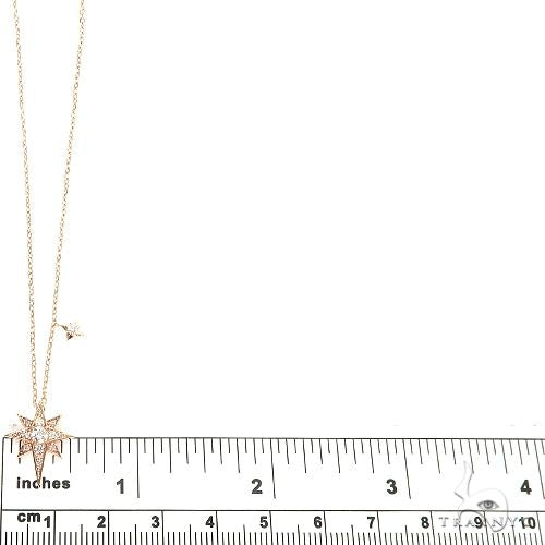 14K Gold Polar Star Diamond Necklace 66808 - Image 5