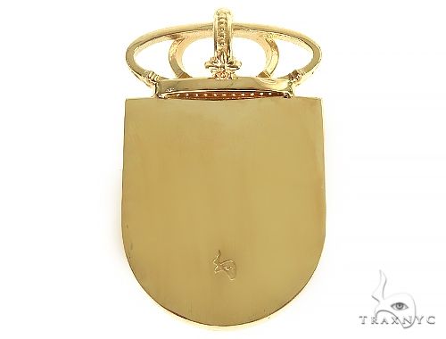 14K Gold Portugal Flag Emblem Diamond Pendant 66362 - Image 3