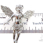 14K Gold Prong Diamond Angel Pendant 45400 - Image 6