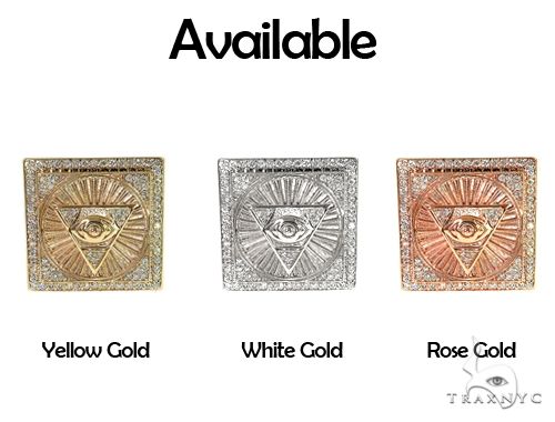 14K Gold Pyramid Evil Eye TraxNYC Ring 66368 - Image 7