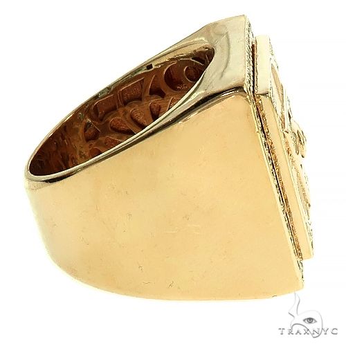 14K Gold Pyramid Evil Eye TraxNYC Ring 66368 - Image 3