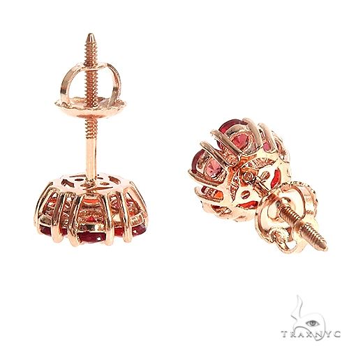 Fireflower Sapphire Diamond Earrings Small 66854 - Image 3