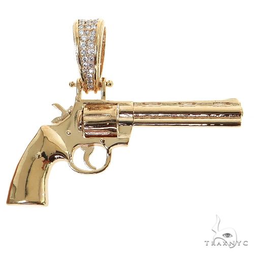 14K Gold Revolver Pendant 68877 - Image 1