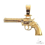 14K Gold Revolver Pendant 68877 - Image 3