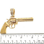 14K Gold Rotating Revolver Pendant 68879 - Image 4