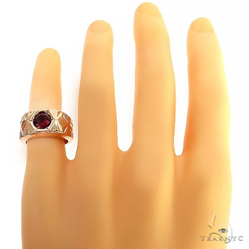 14K Gold Rhodolite Gemstone Ring 68743 - Image 5