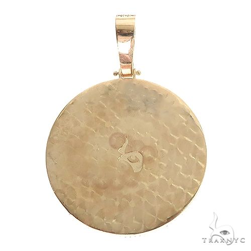 14K Gold Round Diamond 'K' Pendant 66754 - Image 4