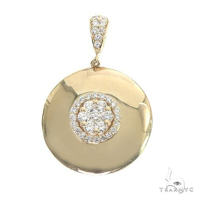 14K Gold Round Diamond Pendant 66811 - Image 1