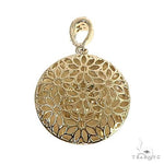 14K Gold Round Diamond Pendant 66811 - Image 4