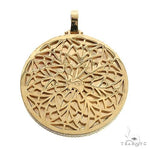 14K Gold Round Initial Diamond Pendant 66654 - Image 3