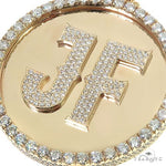 14K Gold Round Initial Diamond Pendant 66654 - Image 4
