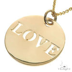 14K Gold Round Love Pendant 66678 - Image 4