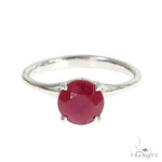 14K Gold Ruby Solitaire Engagement Ring 66602 - Image 2