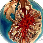 14K Gold Self Made Eagle Globe Pendant 66349 - Image 6