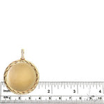 14K Gold Side Diamond Frame Memorial Photo Pendant 66801 - Image 5