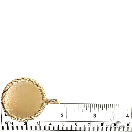 14K Gold Side Diamond Frame Memorial Photo Pendant 66801 - Image 6