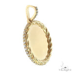 14K Gold Side Diamond Frame Memorial Photo Pendant 66800 - Image 2