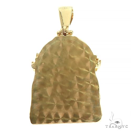 14K Gold Blood Dripping Jesus Face  Pendant 66482 - Image 3