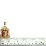 14K Gold Blood Dripping Jesus Face  Pendant 66482 - Image 5