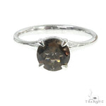14K Gold Smokey Topaz Solitaire Engagement Ring 66435 - Image 2