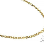 14K Yellow Gold Solid Anchor Cable Link  3.5mm 24 Inches   68144 - Image 1