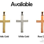 14K Gold Solid Cross Pendant 66193 - Image 8
