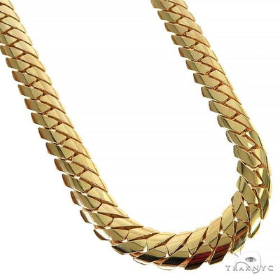 14k Yellow Gold Solid Mimi Cuban Link Chain 68077 - Image 1