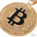 14K Gold TraxNYC Spinning Bitcoin Pendant 67366 - Image 3