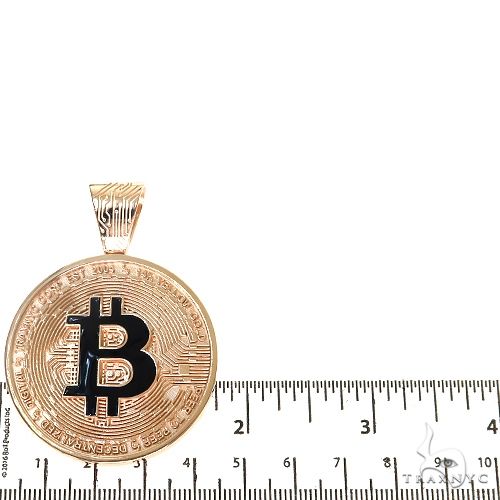 14K Gold TraxNYC Spinning Bitcoin Pendant 67366 - Image 7