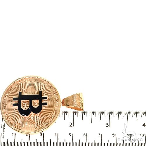 14K Gold TraxNYC Spinning Bitcoin Pendant 67366 - Image 8