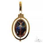 14K Gold Spinning Photo Pendant 67966 - Image 4