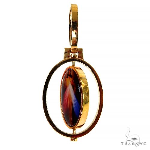 14K Gold Spinning Photo Pendant 67966 - Image 5
