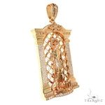 14K Gold St. Lazarus Diamond Frame Pendant 67748 - Image 2