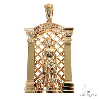 14K Gold St. Lazarus Frame Pendant 67747 - Image 1