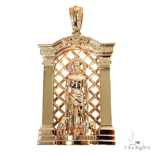 14K Gold St. Lazarus Frame Pendant 67747 - Image 1