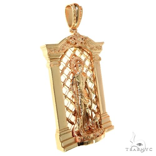 14K Gold St. Lazarus Frame Pendant 67747 - Image 2