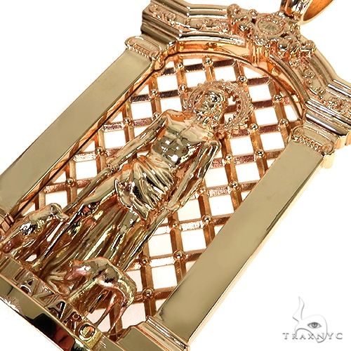 14K Gold St. Lazarus Frame Pendant 67747 - Image 4