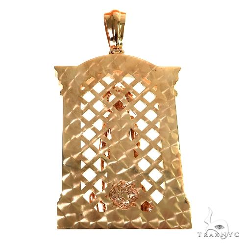 14K Gold St. Lazarus Frame Pendant 67747 - Image 5
