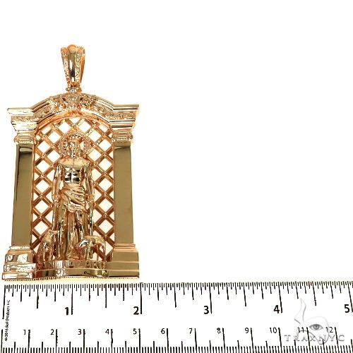 14K Gold St. Lazarus Frame Pendant 67747 - Image 6