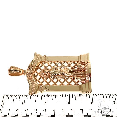 14K Gold St. Lazarus Frame Pendant 67747 - Image 7