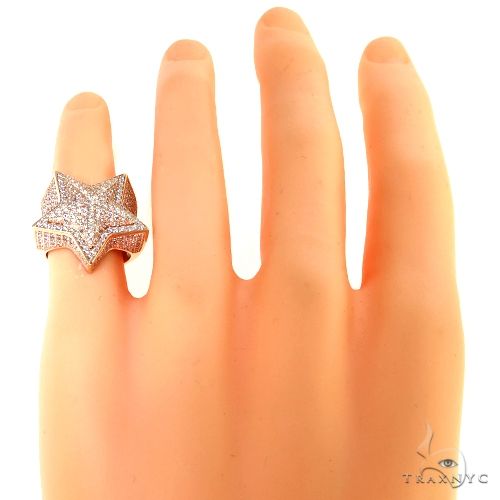 14K Gold Star Diamond Ring 67816 - Image 6
