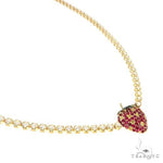 14K Gold Strawberry Diamond Tennis Choker 66578 - Image 3