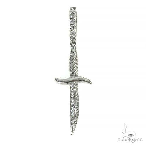 14K Gold Sword Single Earring 66522 - Image 1